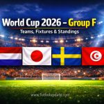 FIFA World Cup 2026 Group F Teams, Fixtures, Standings & Full Schedule