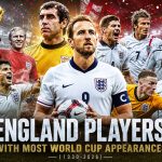 England Players with the Most World Cup Appearances (1930–2026)