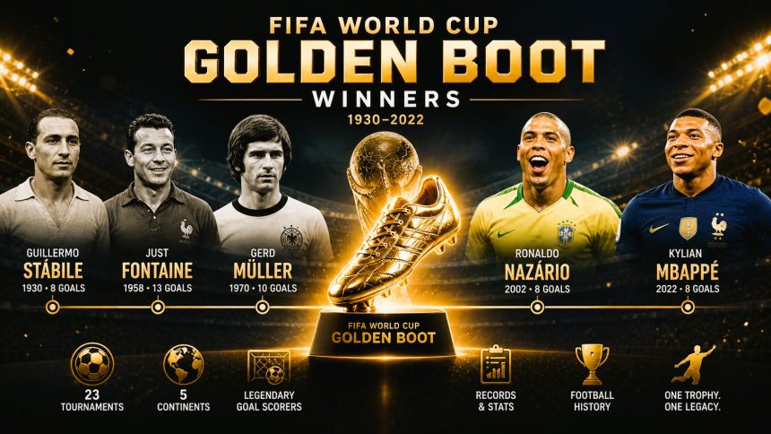 FIFA World Cup Golden Boot Winners List (1930–2022): Top Scorers Every Tournament