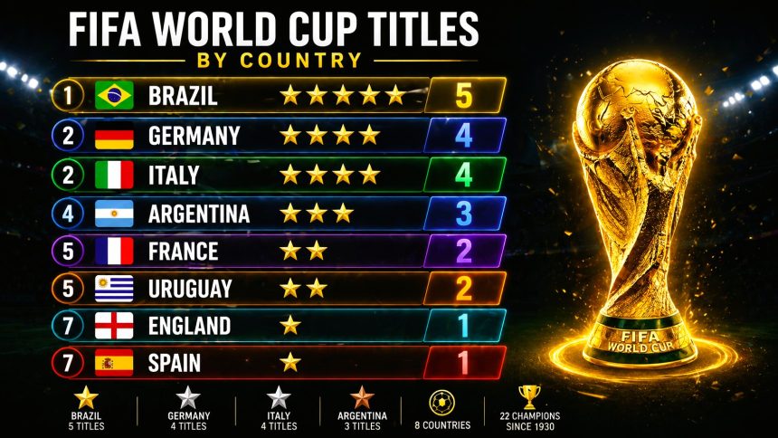 Which Country Has the Most FIFA World Cup Titles? All-Time Winners Ranked (1930–2022)