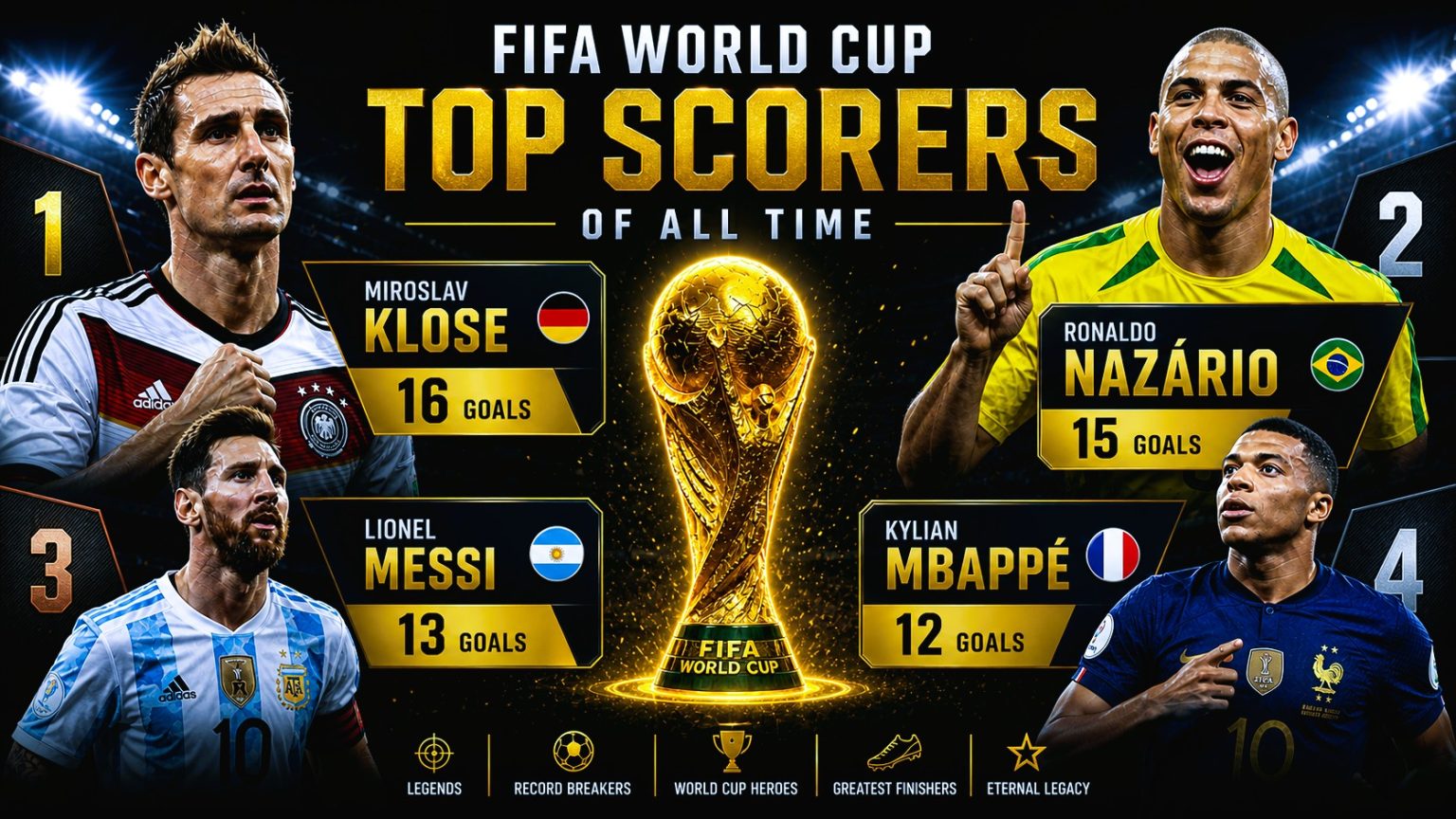 FIFA World Cup Top Scorers (All-Time): Full Goals Ranking, Records & Stats