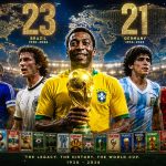 Most FIFA World Cup Appearances by National Team (1930–2026)